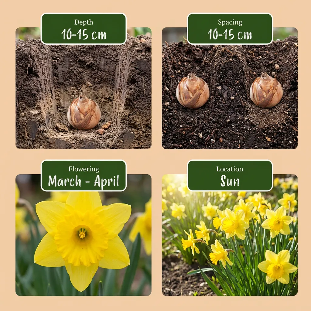 Plant and Stories Narcisse jaune bulbes 70 bulbes calibre 10/12