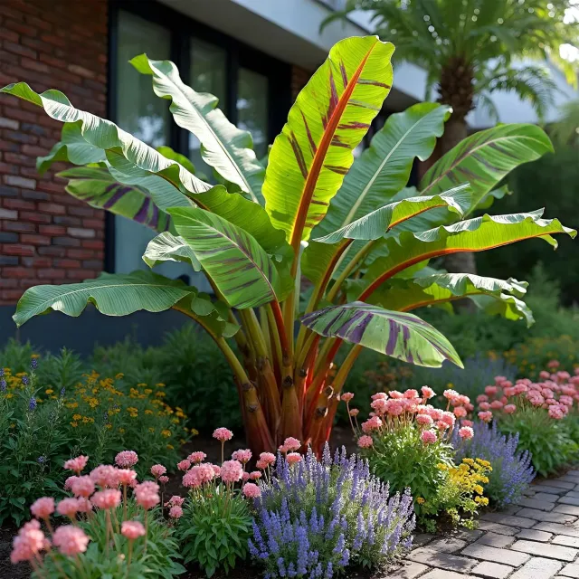 Plant and Stories Musa Red Tiger bananier 2 plants pot 12 cm feuille rouge