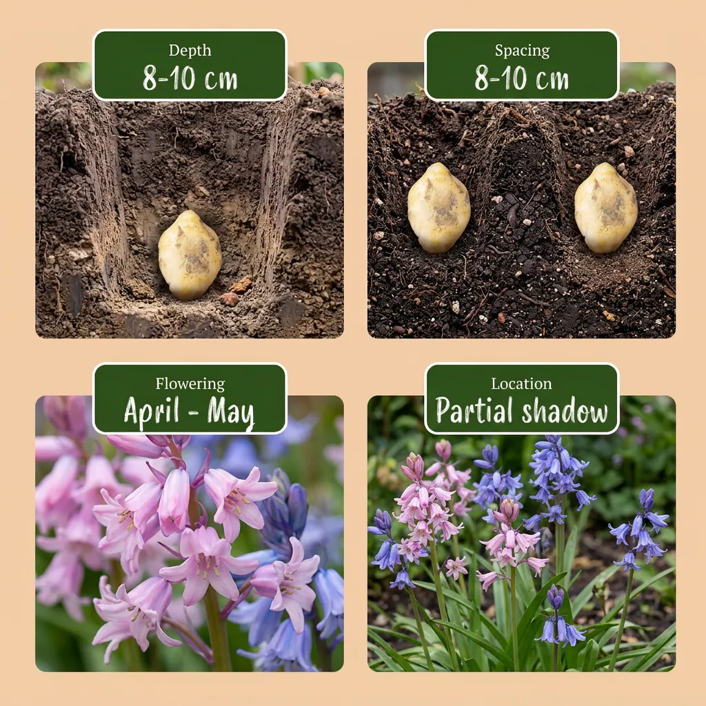 Plant and Stories Jacinthe bois Espagne Hyacinthoides bulbe 40 mélange
