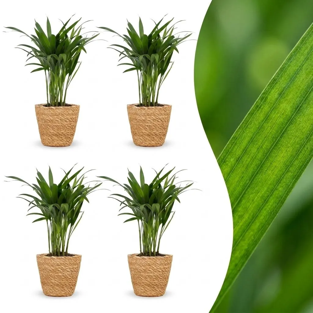 Plant and Stories Areca Lutescens palmier 12cm 1 plante panier
