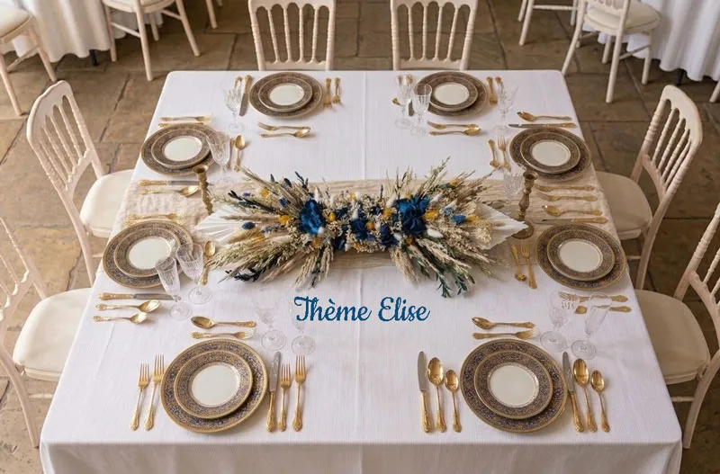 Réconciliation Végétale Centre de table mariés fleurs séchées 75 cm