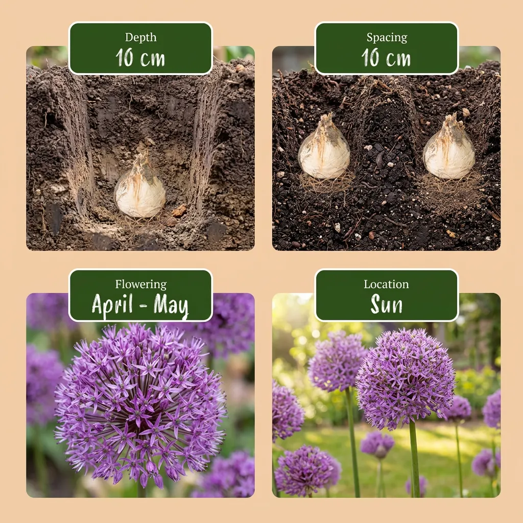 Plant and Stories Allium ail ornement 80 bulbes calibre 10/12