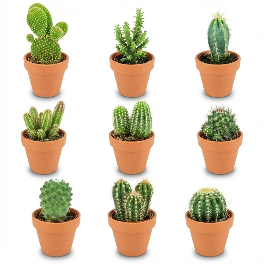 Plant and Stories Mini Mélange cactus 9 plantes pot 8cm terracotta