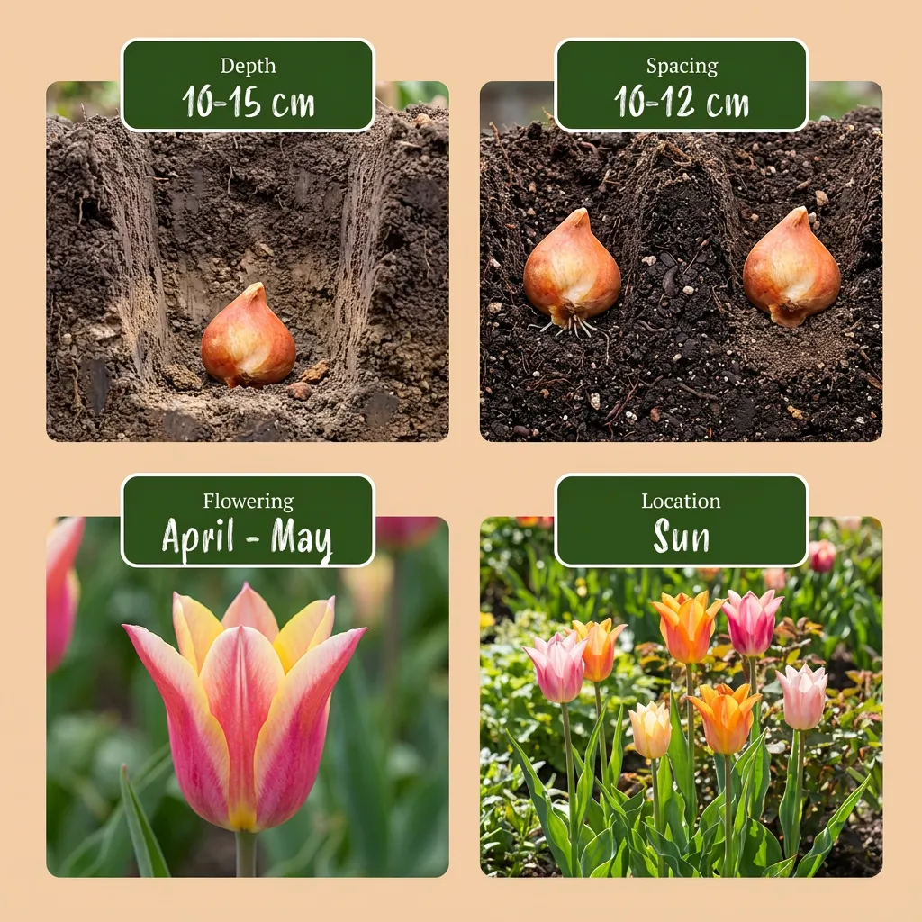 Plant and Stories Tulipe Ballade bulbes 12 calibre 11/12 mélange