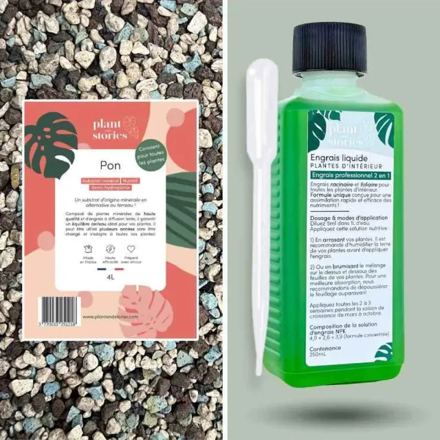 Plant and Stories duo pon substrat minéral + engrais hydroponique
