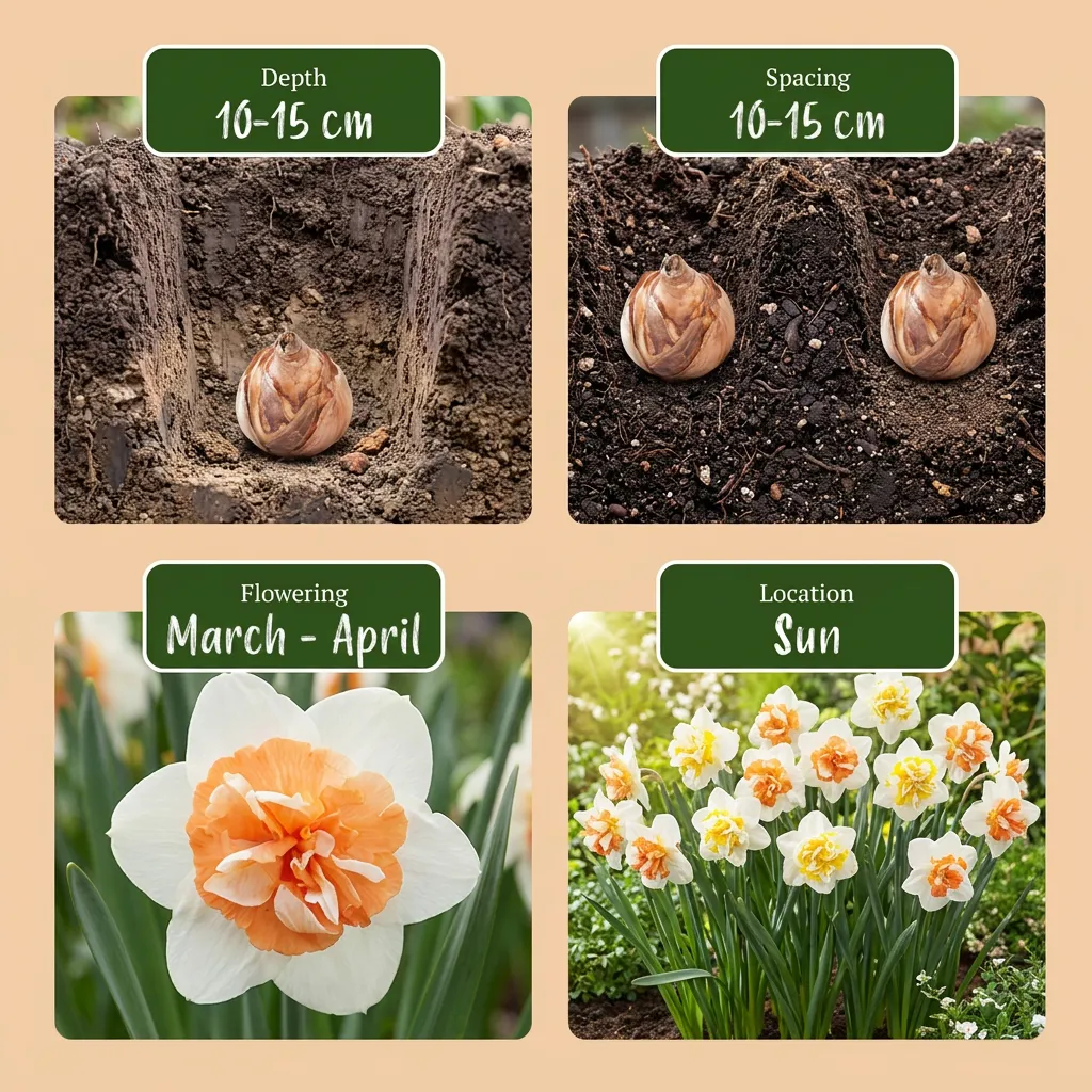 Plant and Stories Narcisse Macaron Bloss bulbes calibre 12/14