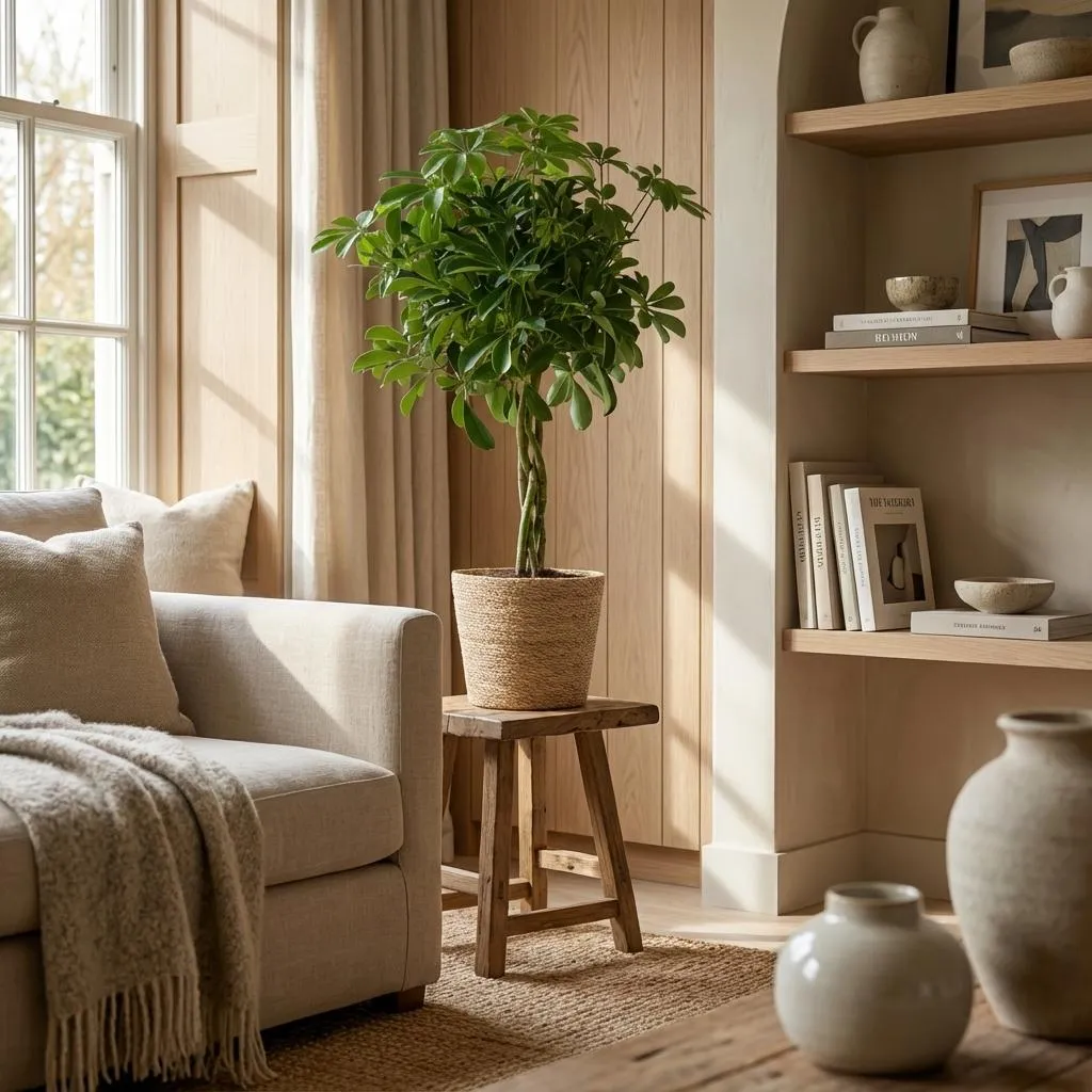 Plant and Stories Nora schefflera 70 cm pot 21 cm gris