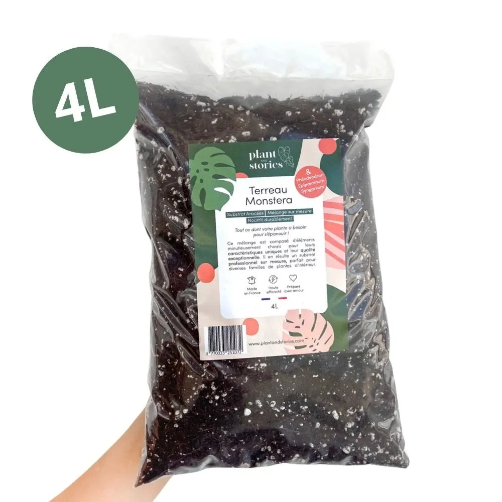 Plant and Stories terreau monstera substrat aracées 4L mycorhizes