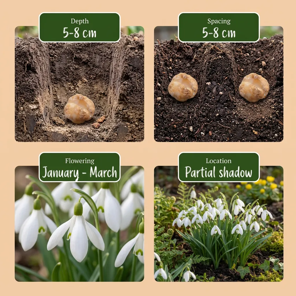 Plant and Stories Galanthus perce-neige géant 50 bulbes blanc