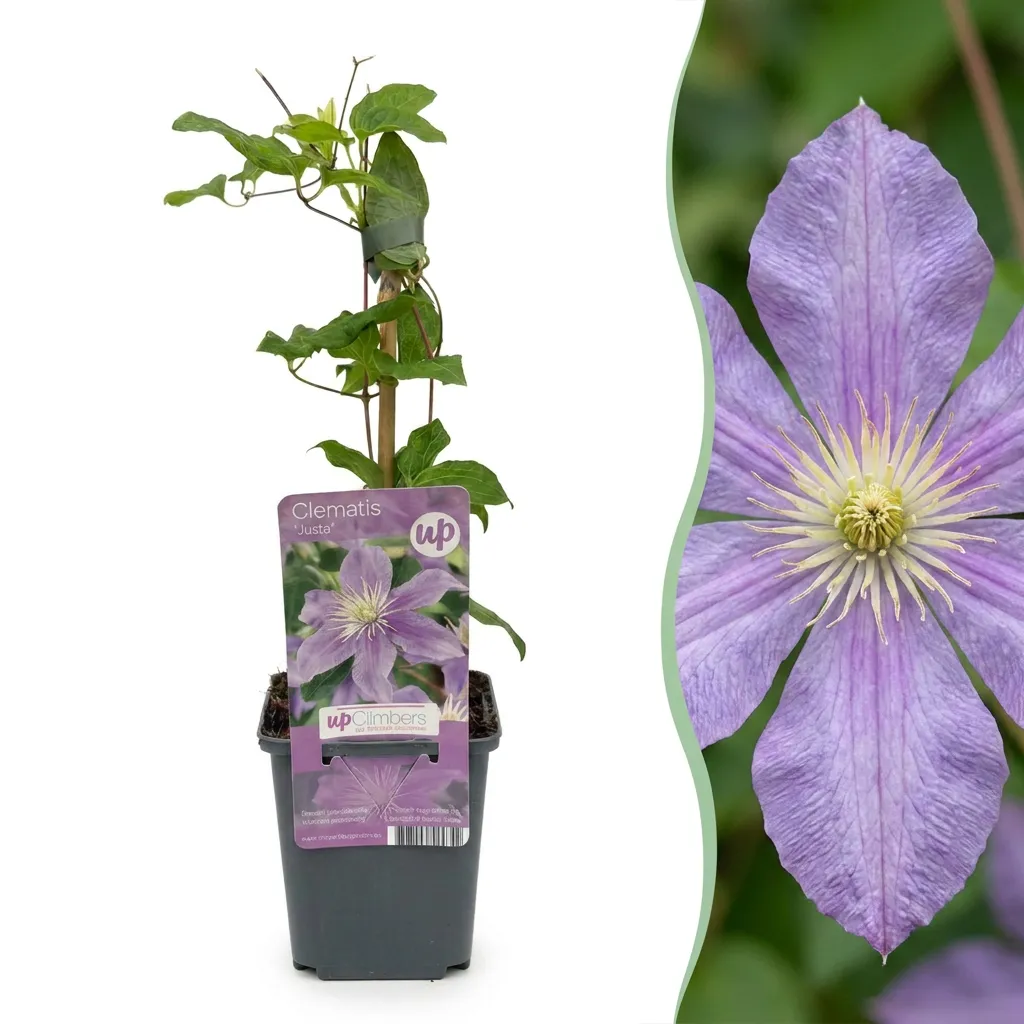 Plant and Stories Justa clématite bleue lot de 4 plants