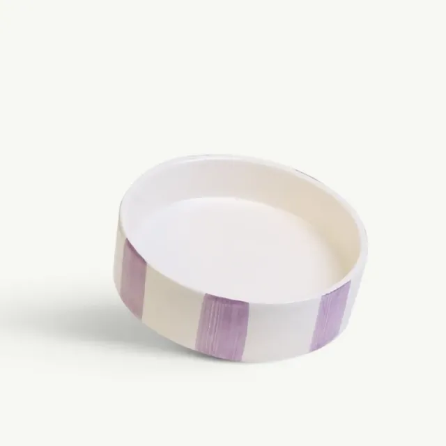 By Charlot Soucoupe XL céramique rayée lilas