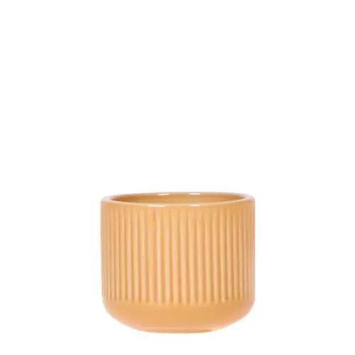Plant and Stories Flare cache-pot céramique nervuré 9 cm vert