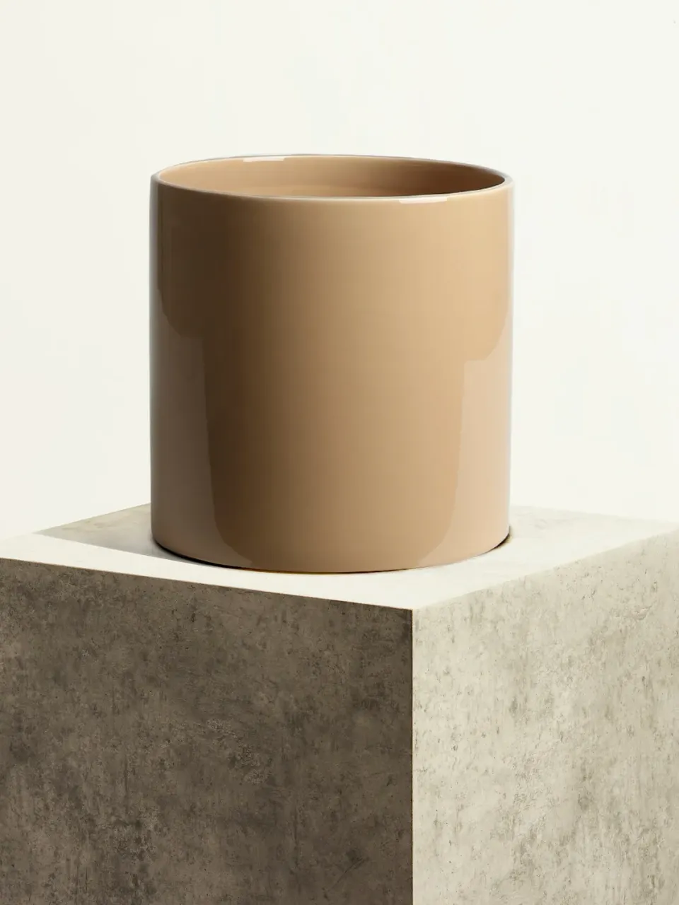 By Charlot Color Block Céramique uni cache-pot Beige Sable 24 cm
