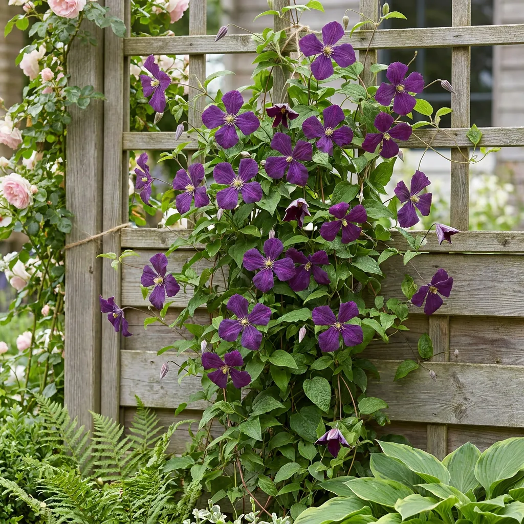 Plant and Stories Clématite Polish Spirit grimpante 4 plants violet