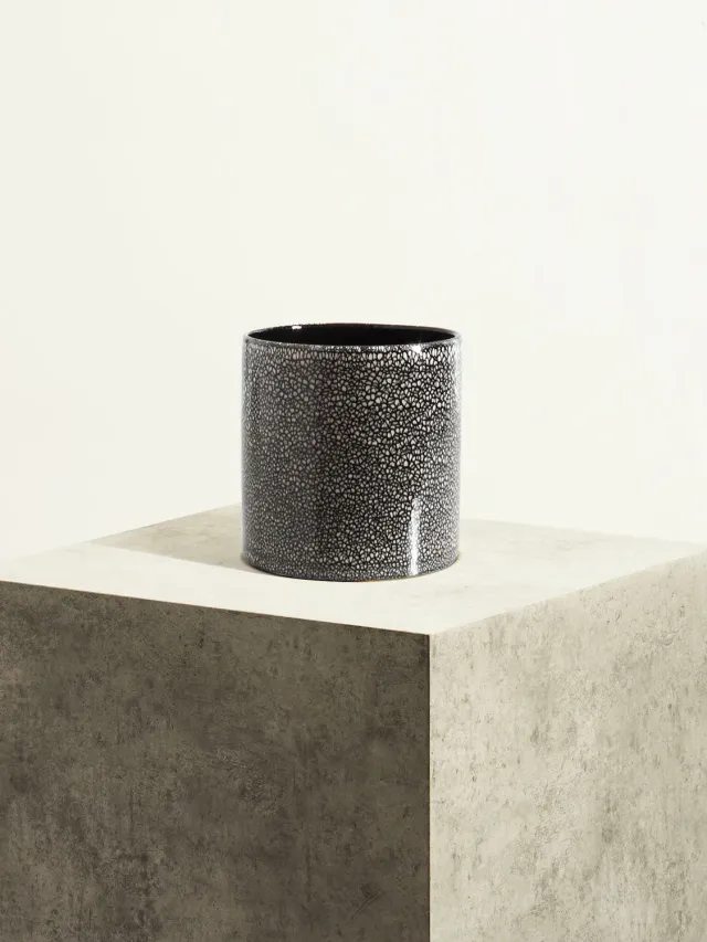 By Charlot Noir Basalte cache-pot céramique 14 cm