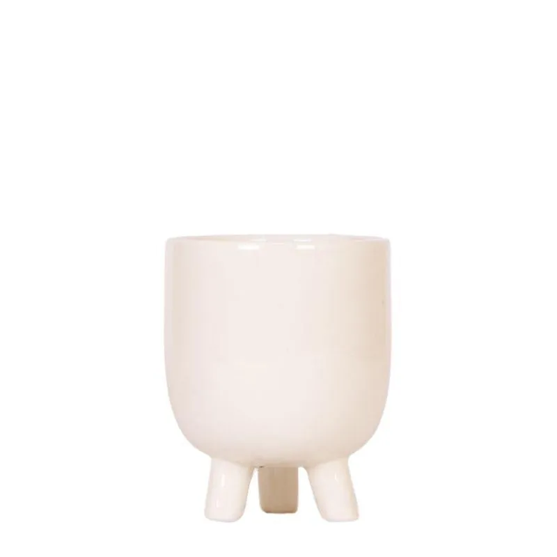 Plant and Stories Gummy cache-pot céramique 6 cm travertin