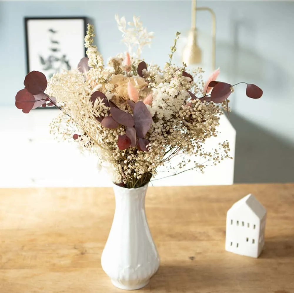 Réconciliation Végétale Gisèle bouquet fleurs séchées eucalyptus