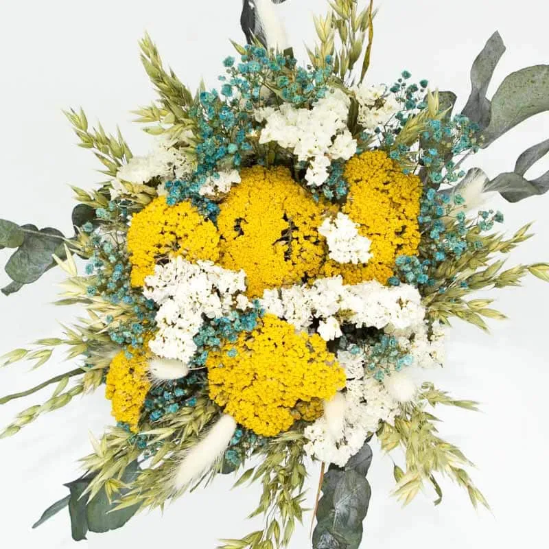 Réconciliation Végétale Marcelle bouquet fleurs séchées jaune 50 cm
