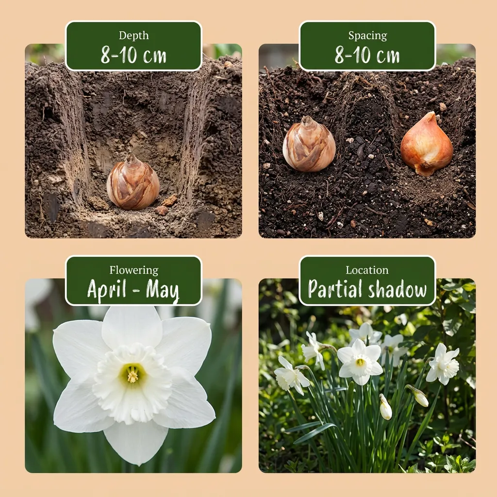 Plant and Stories narcisse botanique blanc bulbes 30 blanc pur