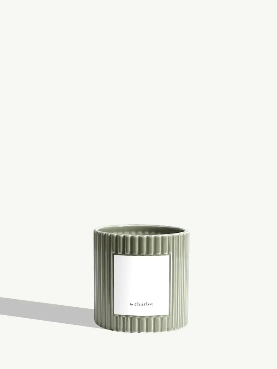 By Charlot Cannelée cache-pot céramique S vert olive