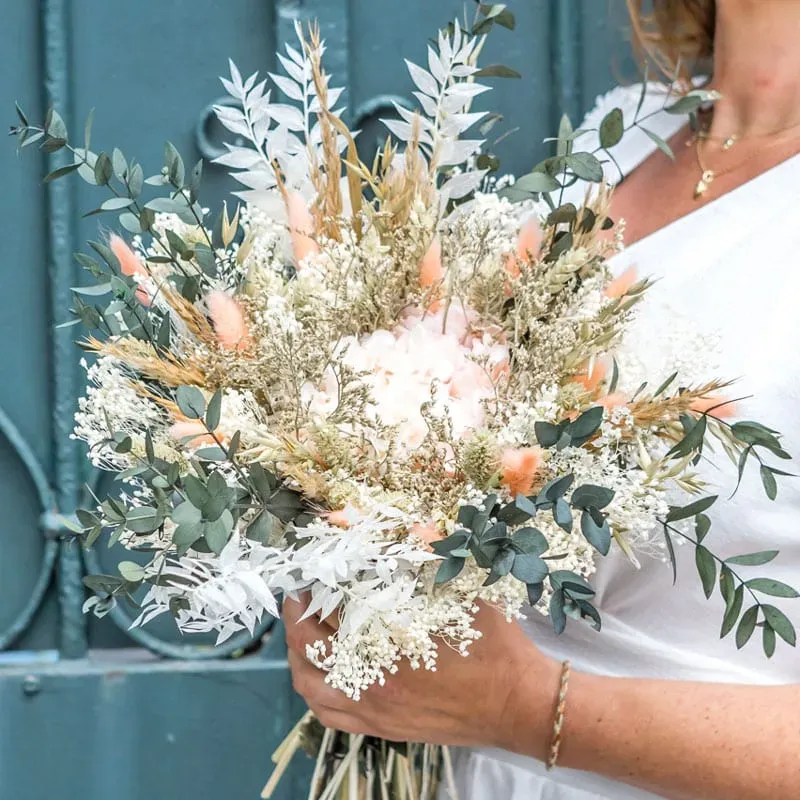 Réconciliation Végétale Lucette bouquet fleurs séchées rose melon