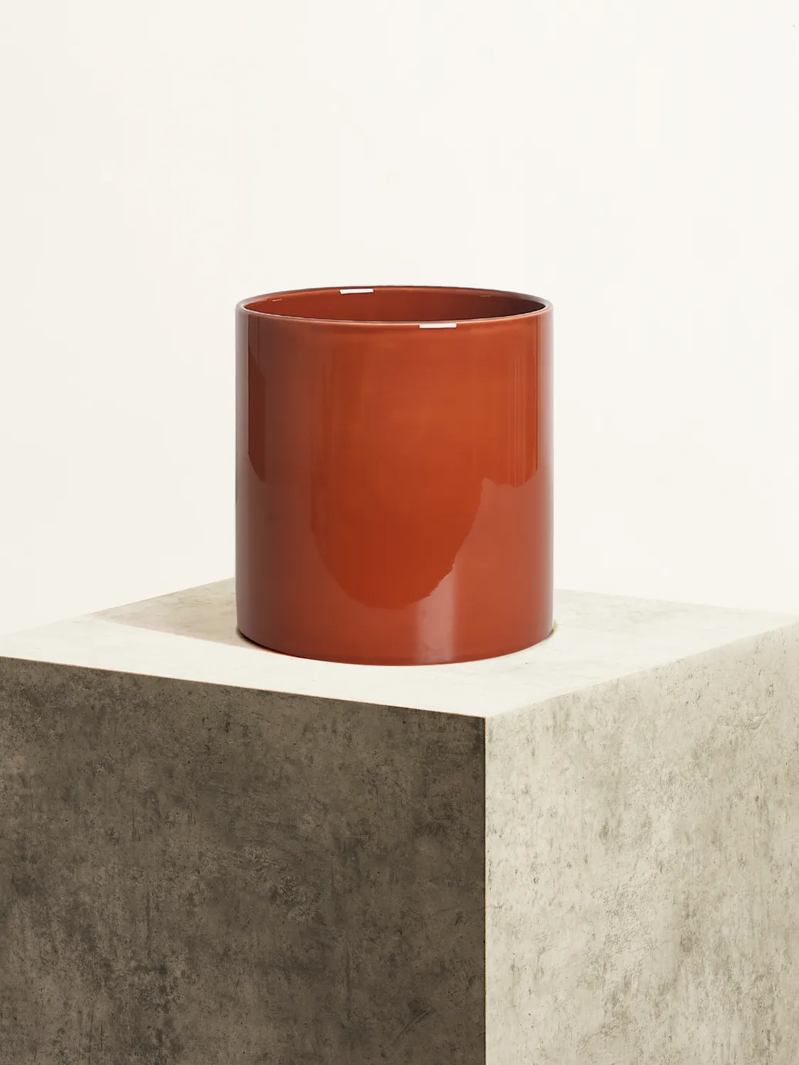 By Charlot Céramique cache-pot marron fauve 18 cm