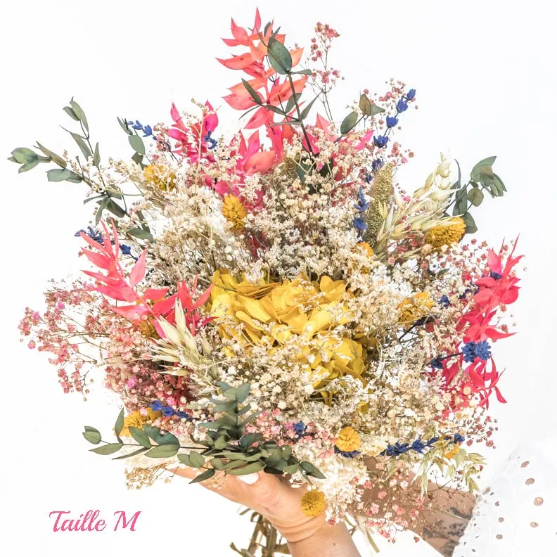 Réconciliation Végétale Marie bouquet fleurs séchées jaune