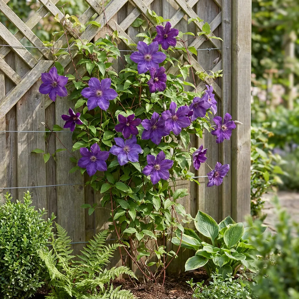 Plant and Stories Clematite The President grimpante lot 4 plants fleurs bleu
