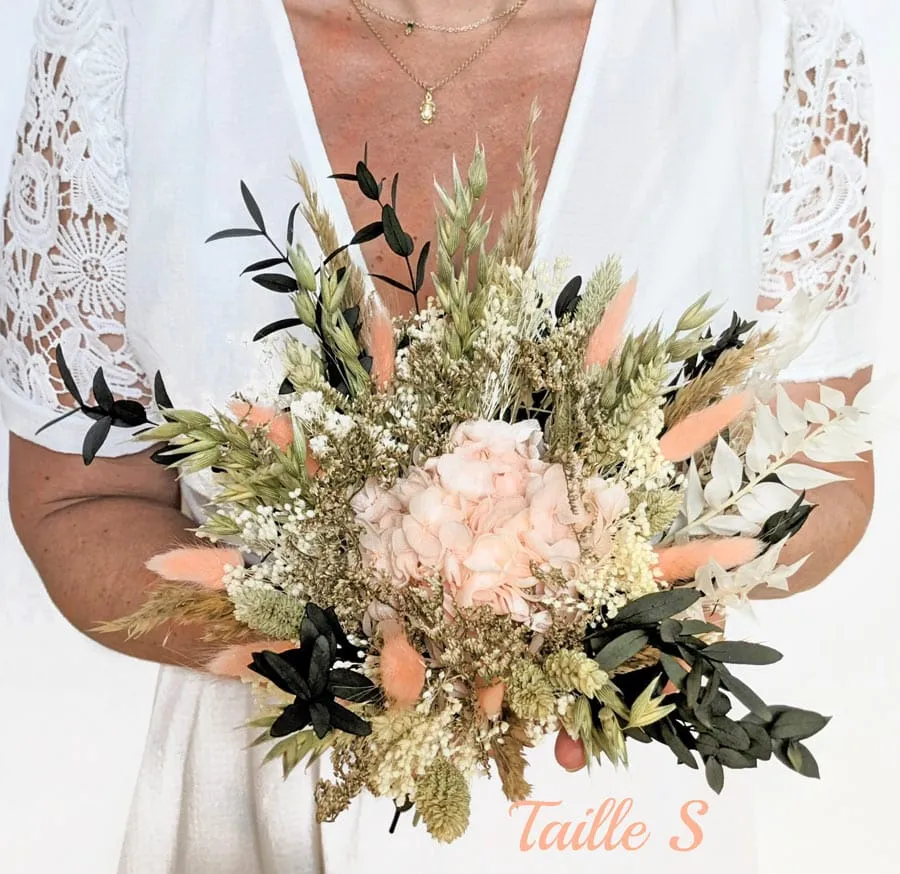 Réconciliation Végétale Lucette bouquet fleurs séchées rose melon