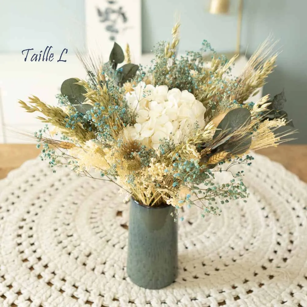 Réconciliation Végétale Clémence bouquet fleurs séchées blanc S