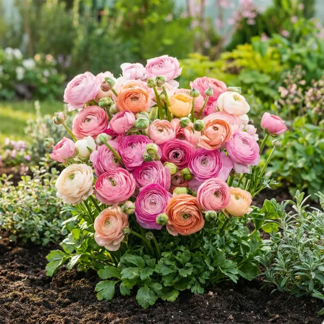 Plant and Stories Renoncule des Fleuristes Mélange Pastel bulbes 80 plants