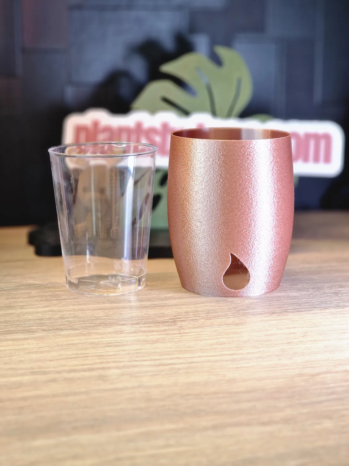 plant.ess MIDI SIPS cache-pot 10x9 cm Champagne Silk imprimé 3D