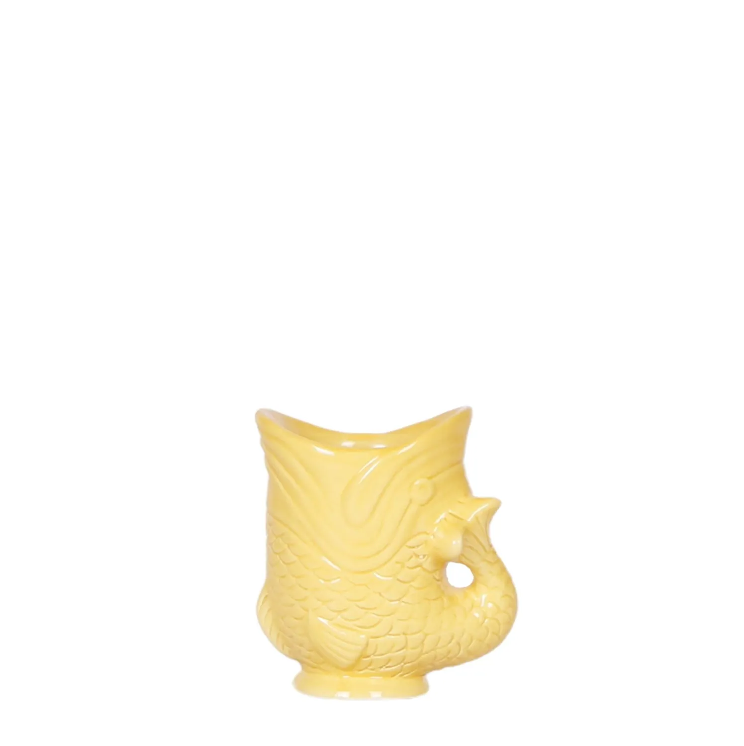 Plant and Stories cache-pot poisson céramique 6 cm jaune
