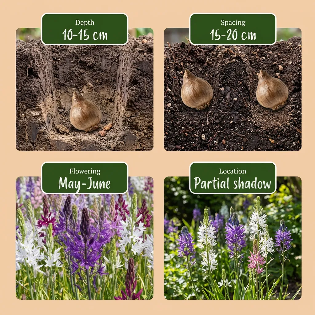 Plant and Stories Camassia Leichtlin bulbes 10 bulbes mélangé