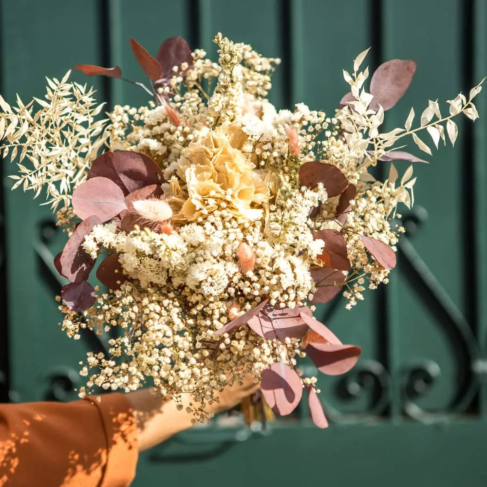 Réconciliation Végétale Gisèle bouquet fleurs séchées eucalyptus