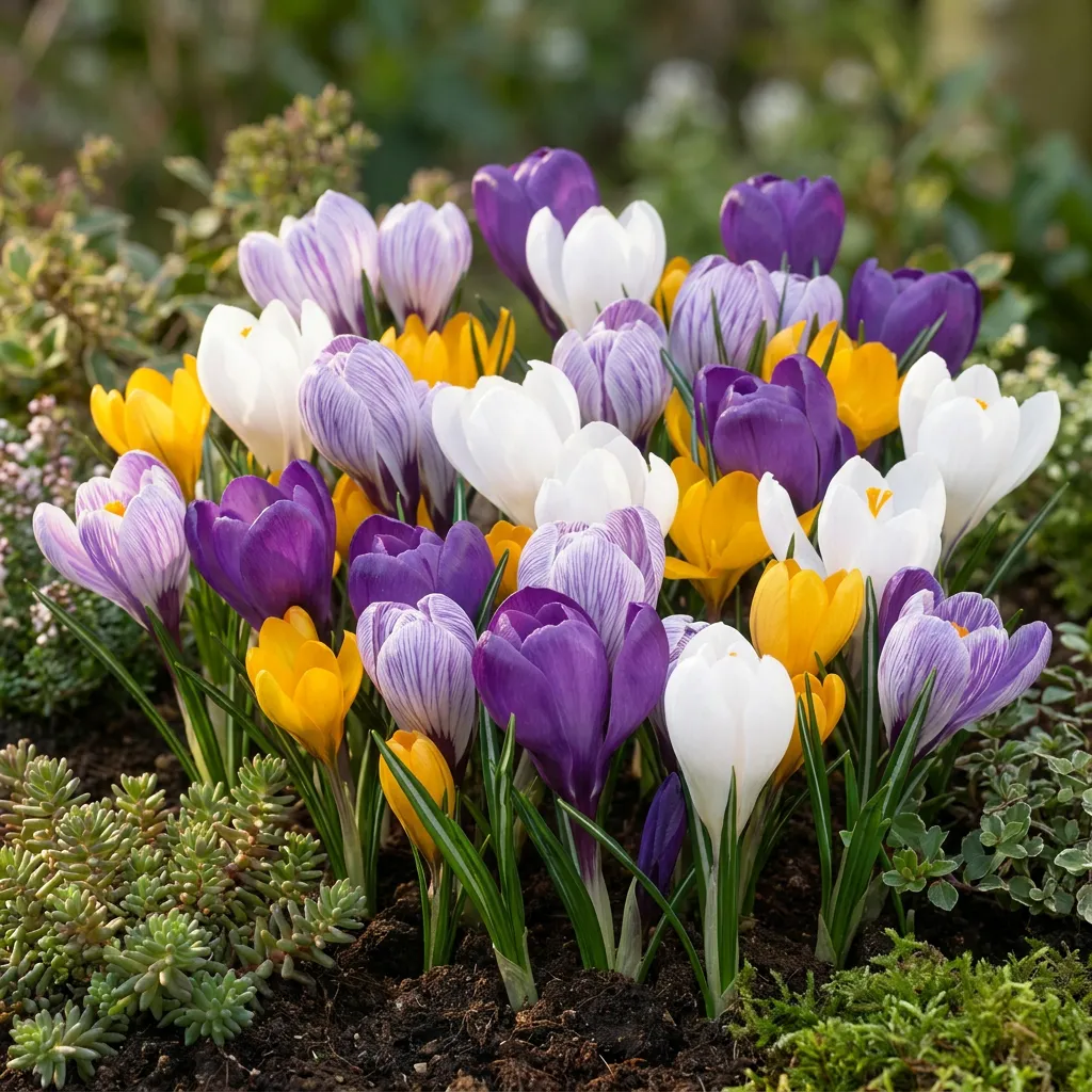 Plant and Stories Crocus grandes fleurs bulbes 60 bulbes mélange