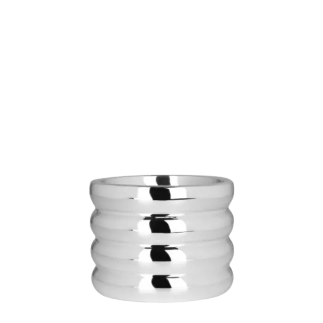 Plant and Stories cache-pot céramique arrondi 12 cm beige brillant