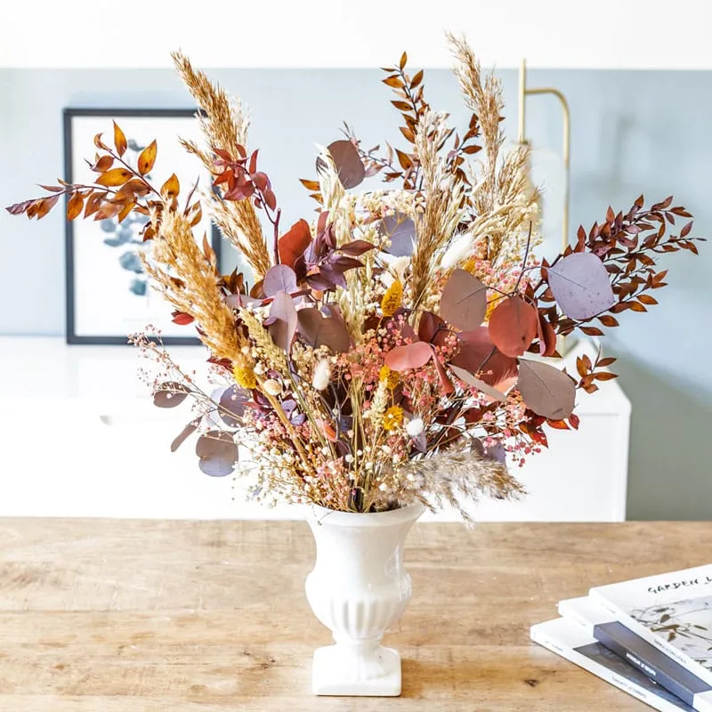 Réconciliation Végétale Fernande bouquet fleurs séchées rose 60 cm