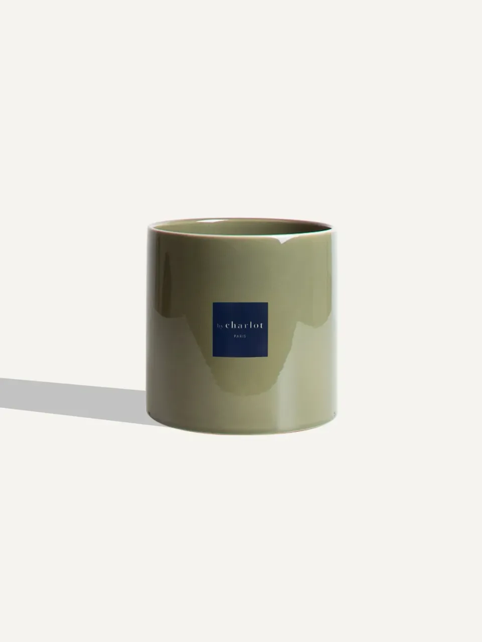 By Charlot Céramique Vert Olive cache-pot 18 cm