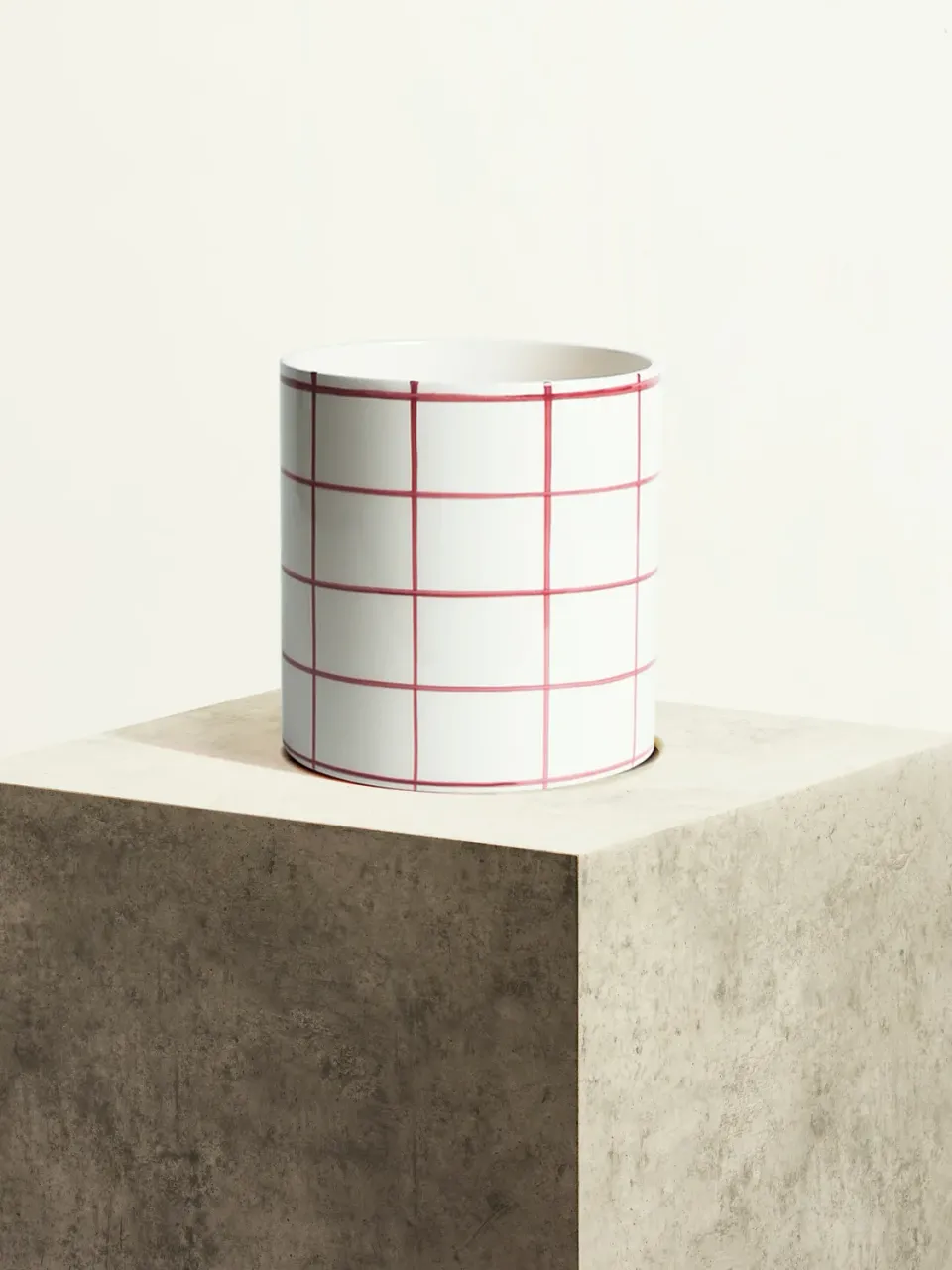 By Charlot Quadrillée Sorbet Cassis Cache-pot 18 cm