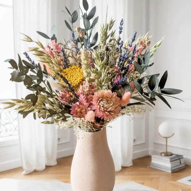 Réconciliation Végétale Romane bouquet fleurs séchées jaune