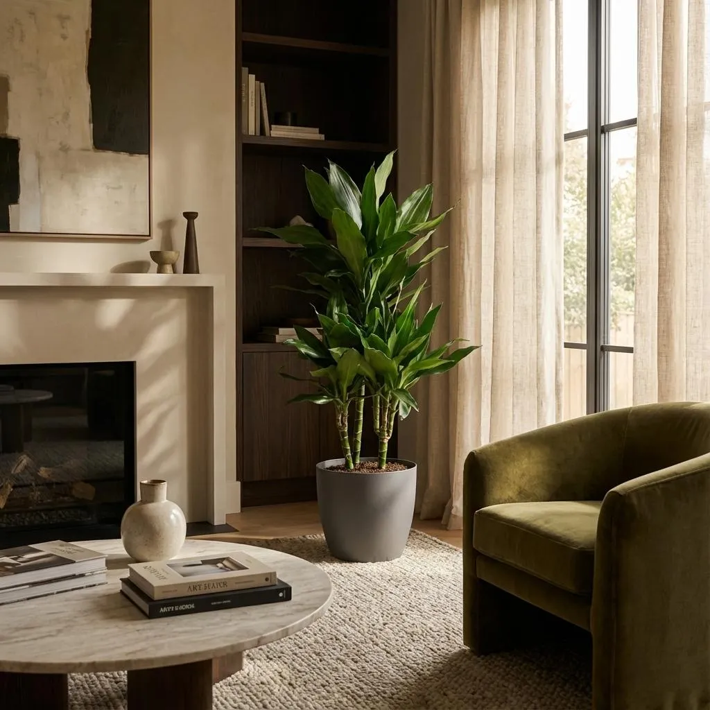 Plant and Stories Dracaena Janet Lindt plante pot 21cm 95cm blanc